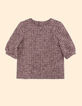 I.Code red decorative tweed-style top-5