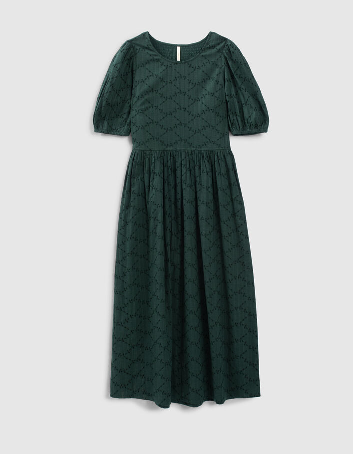 Imperial Green Kleid mit englischer Stickerei I.Code - I.CODE