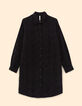 Robe chemise noire broderie anglaise I.Code-6