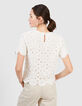 I.Code ecru macramé-style all-lace top-3