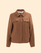 I.Code Short camel fur coat-5