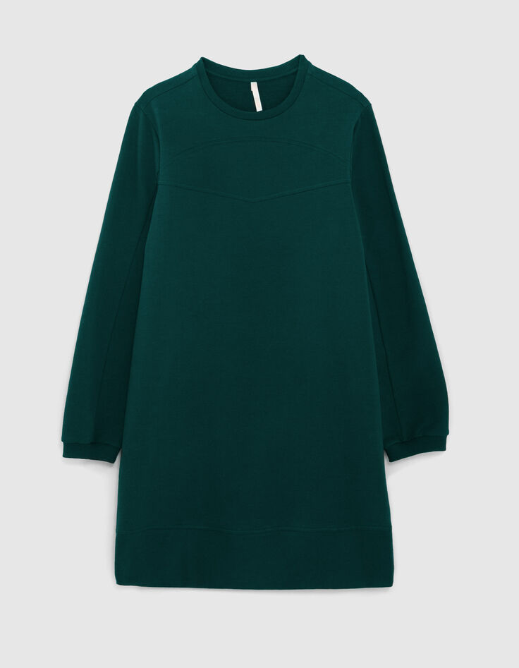 I.Code imperial green sweatshirt dress with slogan on back-7