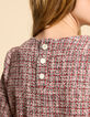 I.Code red decorative tweed-style top-4