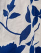 Hemdjurk blauwe maxi-bloemenprint I.Code -12