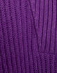 I.Code dark purple knit zip neck sweater-7