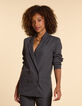 I.Code charcoal houndstooth suit jacket-1