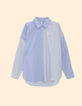 Camisa blanca rayas azul celeste I.Code-6