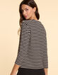 I.Code black sailor stripe top with heart embroidery-3