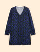 Robe noire imprimé fleurs d'hiver I.Code-6