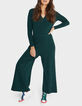 I.Code imperial green ribbed knit jumpsuit-1