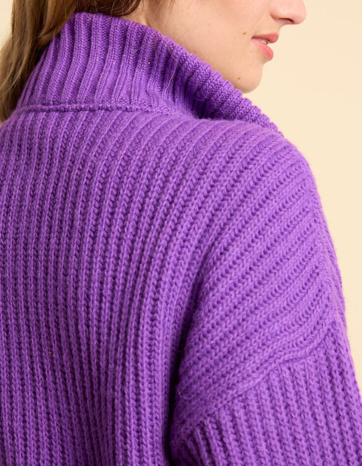 Pull camionneur dark purple tricot I.Code-4