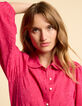 Camisa magenta bordado inglés I.Code-3