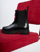 I.Code black zipped Chelsea boots with notched sole-1