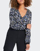 Schwarze Bluse mit Fleckenprint I.Code -1