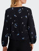 Blouse noire à imprimé bouquet floral I.Code-2