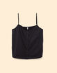 Top lencero negro con tirantes finos I.Code-7