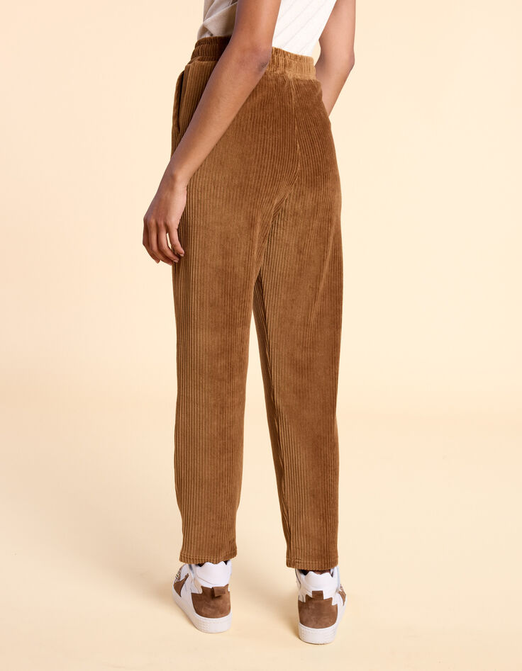 I.Code camel corduroy joggers-4