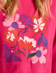 Sudadera magenta bordados flores I.Code-4