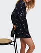 Vestido negro estampado floral I.Code-5