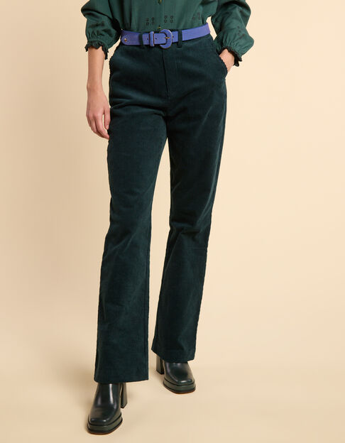 I.Code night green corduroy suit trousers - I.CODE