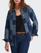 Veste en jean bleue esprit patchwork I.Code-4