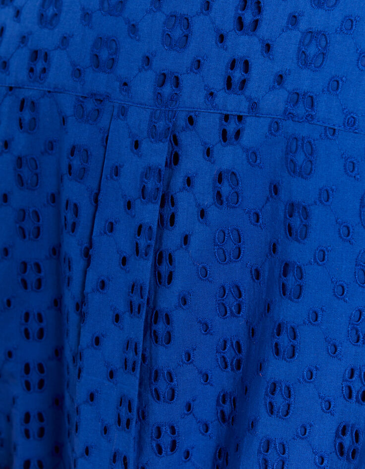 Robe bleu électrique broderie anglaise I.Code -8