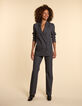 Anthrazitgrauer Blazer mit Mini-Pepitamuster I.Code-4