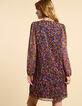 Camelbraune Kleid mit buntem Paisleyprint I.Code-3