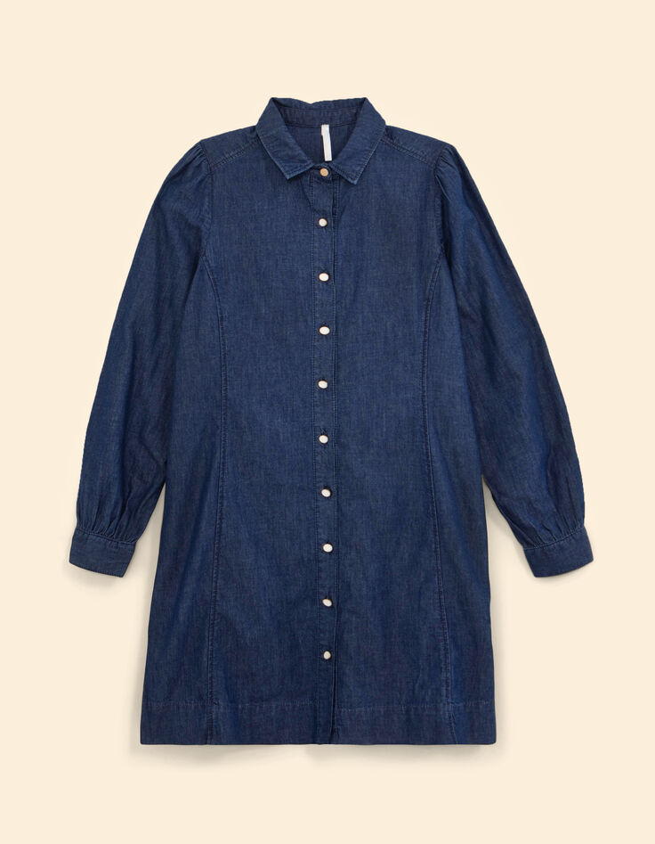 Robe chemise en jean marine I.Code-7