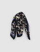 I.Code black tachist print scarf-1