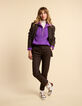 I.Code dark purple knit zip neck sweater-6