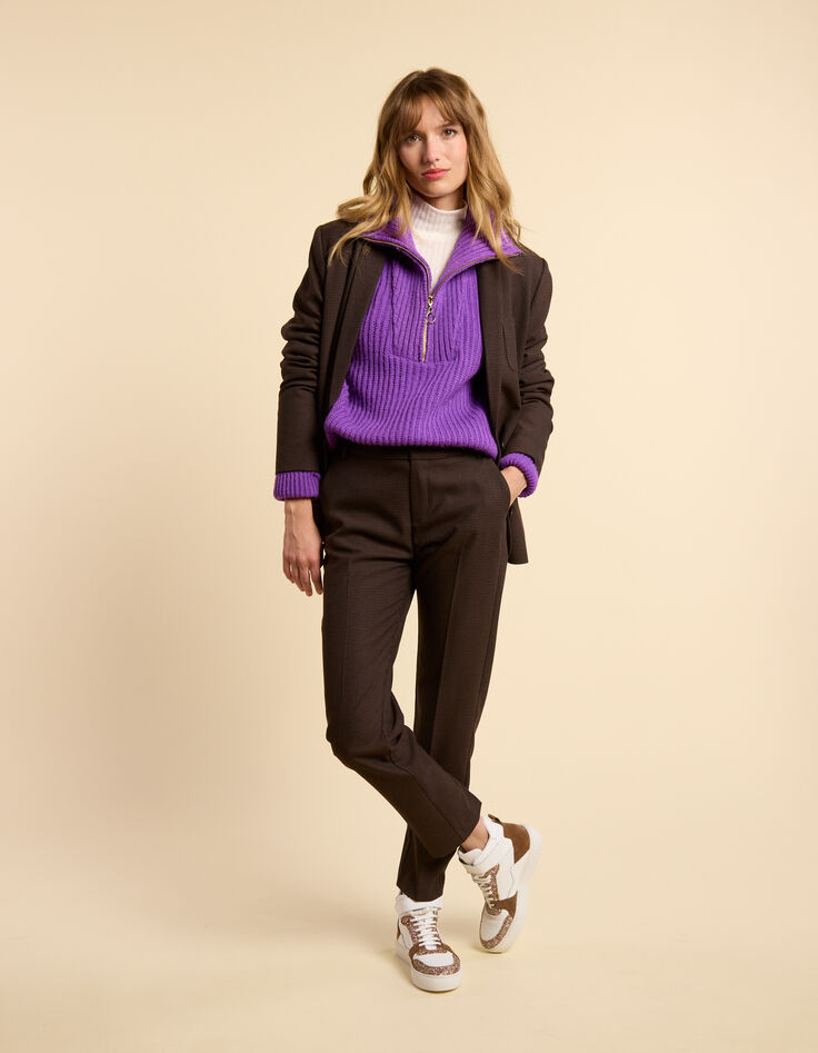 Pull camionneur dark purple tricot I.Code-6