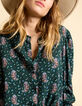 I.Code Midnight green paisley blouse-4