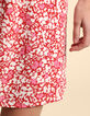 I.Code red shirt dress with floral tachist print-6