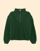 I.Code night green knit zip neck sweater-7