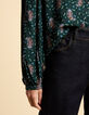 I.Code Midnight green paisley blouse-5