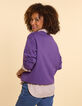 I.Code Dark purple maxi sweatshirt monogrammed-3