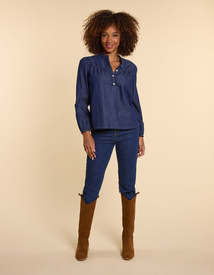 Blouse in authentiek jeansblauw I.Code-5