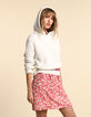 I.Code ecru decorative knit hooded sweater-1