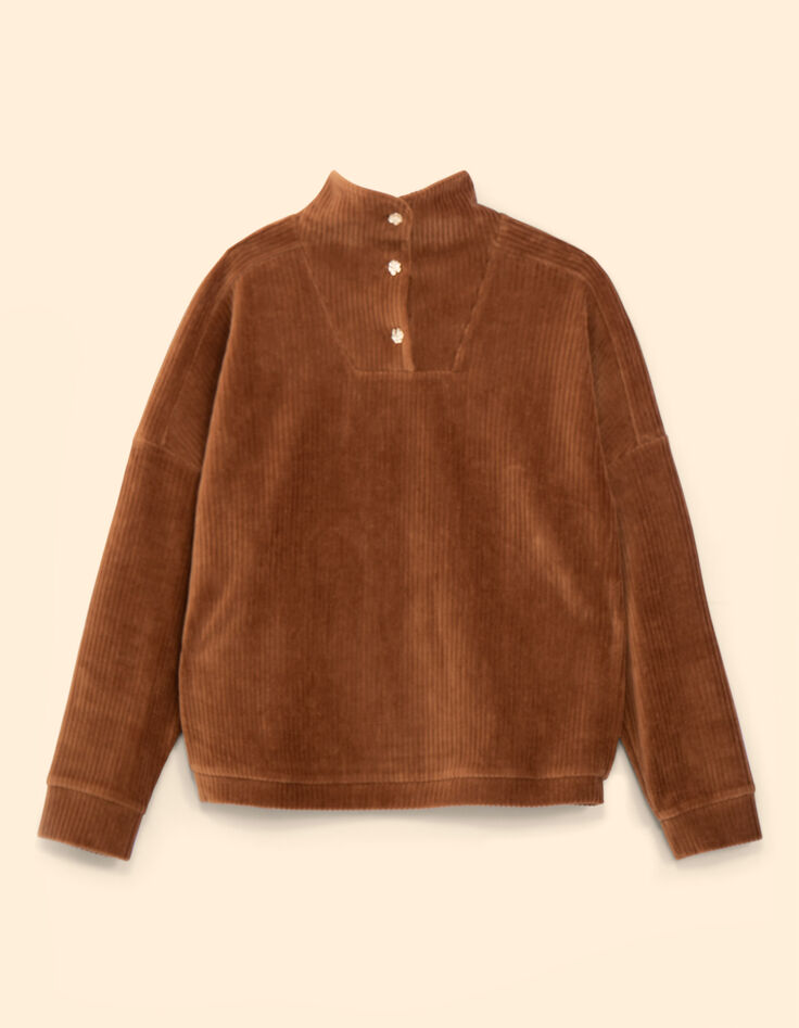 I.Code Camel corduroy sweater-6