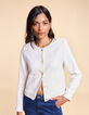 I.Code ecru short jacket with shoulder tabs-2