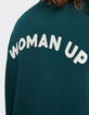 I.Code imperial green sweatshirt dress with slogan on back-4