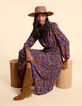 I.Code camel long dress with multicolour paisley print-2