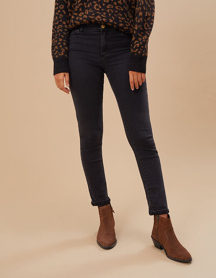 I.Code black skinny jeans with embroidered stars