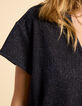 I.Code dark blue metallic knit T-shirt-4