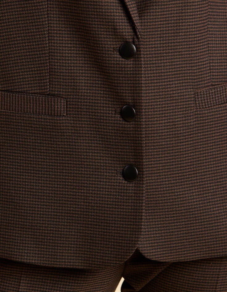 I.Code camel houndstooth suit jacket-5