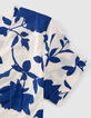 Hemdjurk blauwe maxi-bloemenprint I.Code -10