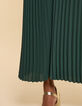 I.Code night green pleated wide-leg trousers-5