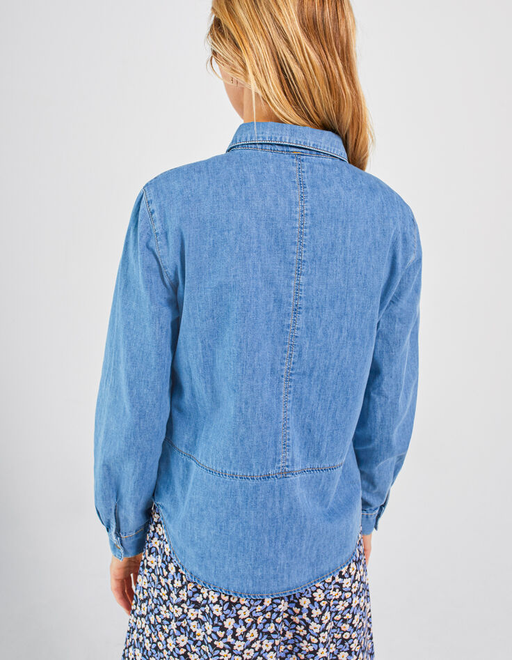 Blauw jeanshemd met drukknopen I.Code-2