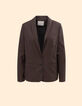 Camelbrauner Blazer mit Mini-Pepitamuster I.Code-6